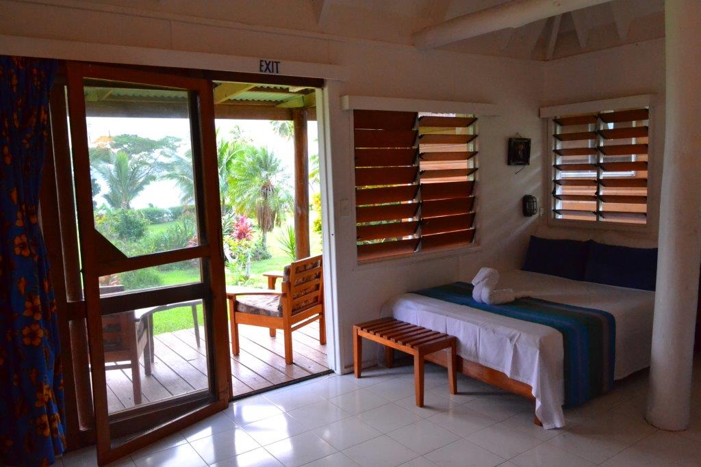 The main room of an Ocean Bure at Daku Resort, Savusavu.