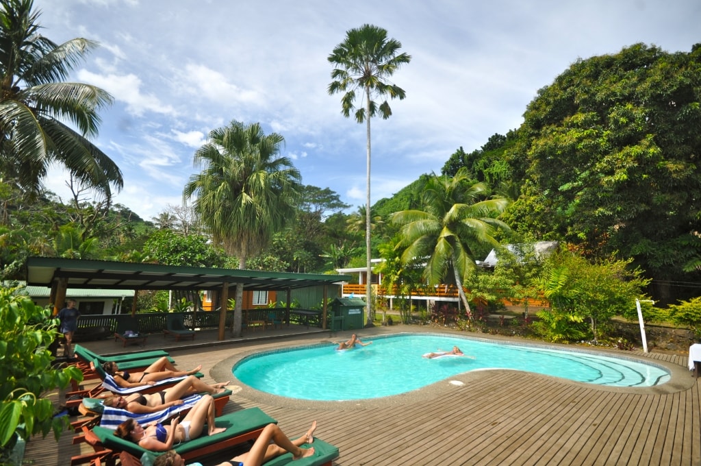 The main resort pool at Daku Resort, Savusavu.