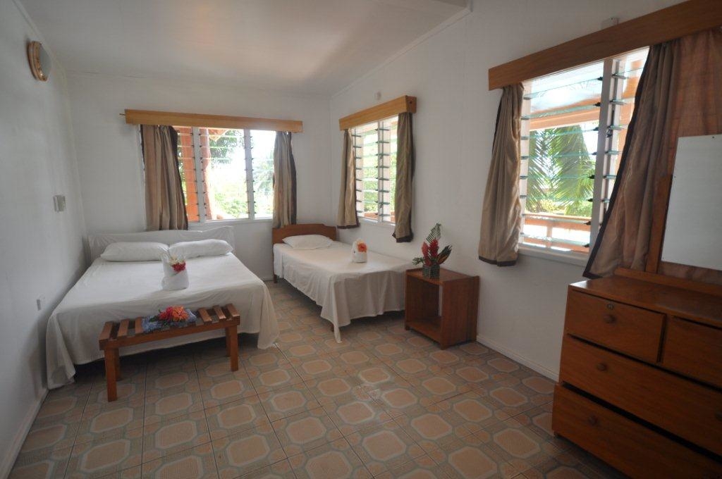 The main bedroom of the Pool House at Daku Resort, Savusavu.