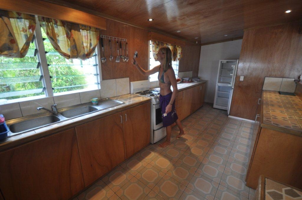 The kitchen of the Pool House at Daku Resort, Savusavu.