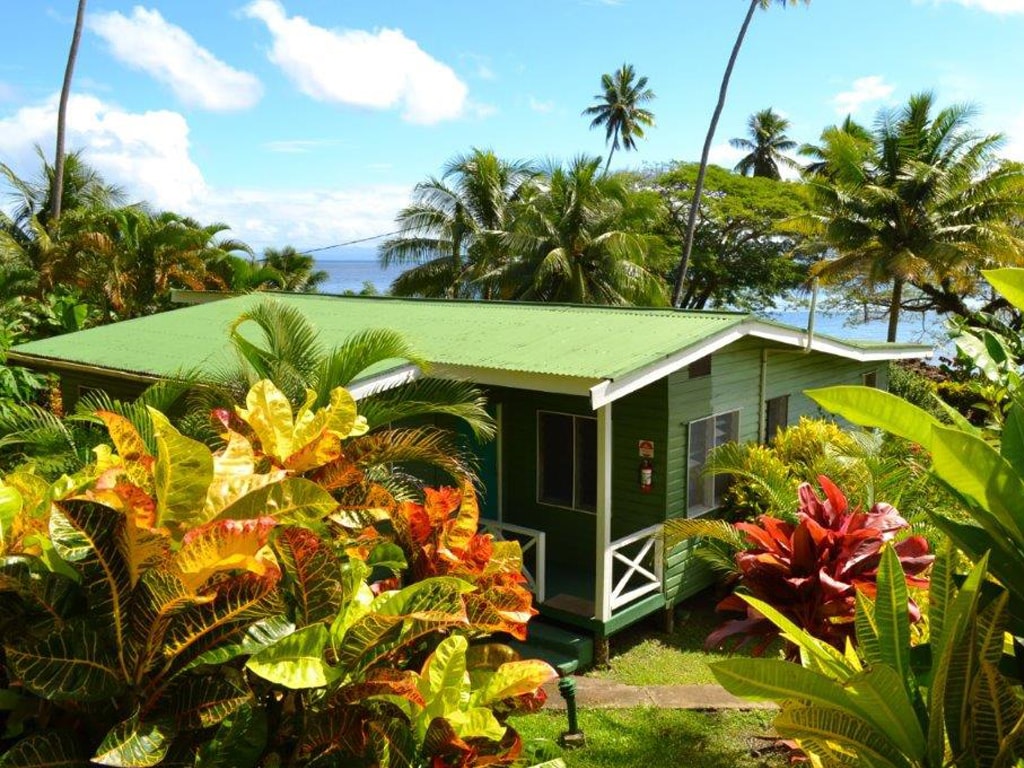 The rear exterior of The Cottage at Daku Resort, Savusavu.