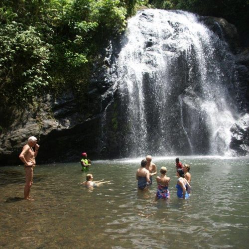 The waterfall near Daku Resort, Savusavu.